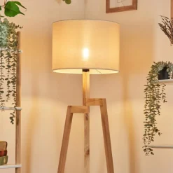 Lampes En Tissu-hofstein Bassagoda Lampadaire Écru, 1 lumière