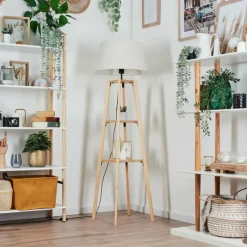 Lampes En Tissu-hofstein Bassagoda Lampadaire Écru, 1 lumière