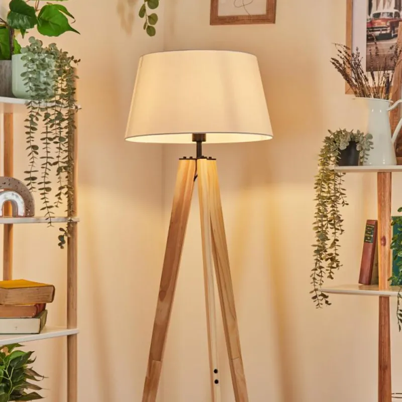 Lampes En Tissu-hofstein Bassagoda Lampadaire Écru, 1 lumière