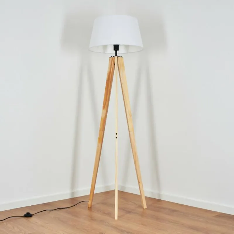 Lampes En Tissu-hofstein Bassagoda Lampadaire Écru, 1 lumière