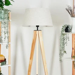 Lampes En Tissu-hofstein Bassagoda Lampadaire Écru, 1 lumière