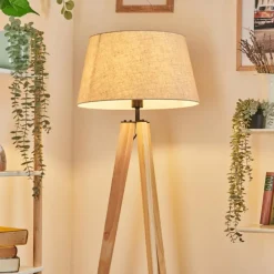 Lampes En Tissu-hofstein Bassagoda Lampadaire Écru, 1 lumière