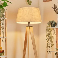 Lampes En Tissu-hofstein Bassagoda Lampadaire Écru, 1 lumière