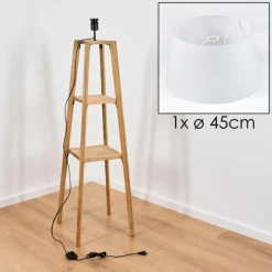 Lampes En Tissu-hofstein Bassagoda Lampadaire Écru, 1 lumière