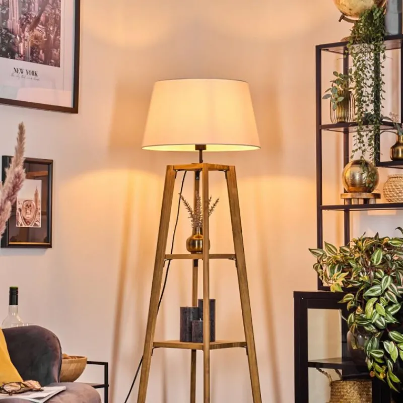 Lampes En Tissu-hofstein Bassagoda Lampadaire Écru, 1 lumière