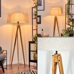 Lampes En Tissu-hofstein Bassagoda Lampadaire Écru, 1 lumière