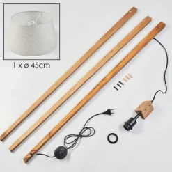 Lampes En Tissu-hofstein Bassagoda Lampadaire Écru, 1 lumière