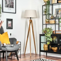 Lampes En Tissu-hofstein Bassagoda Lampadaire Écru, 1 lumière