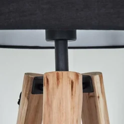 Lampes En Tissu-hofstein Bassagoda Lampadaire Écru, Noir, 1 lumière