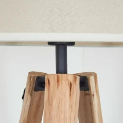 Lampes En Tissu-hofstein Bassagoda Lampadaire Écru, Noir, 1 lumière