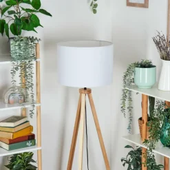 Lampes En Tissu-hofstein Bassagoda Lampadaire Écru, 1 lumière