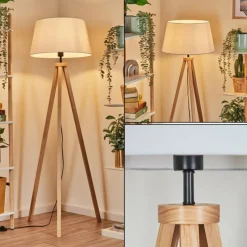 Lampes En Tissu-hofstein Bassagoda Lampadaire Écru, 1 lumière