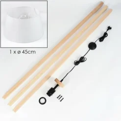 Lampes En Tissu-hofstein Bassagoda Lampadaire Écru, 1 lumière