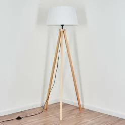 Lampes En Tissu-hofstein Bassagoda Lampadaire Écru, 1 lumière