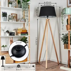 Lampes En Tissu-hofstein Bassagoda Lampadaire Écru, 1 lumière