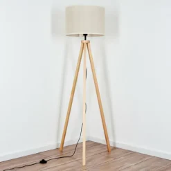 Lampes En Tissu-hofstein Bassagoda Lampadaire Écru, 1 lumière