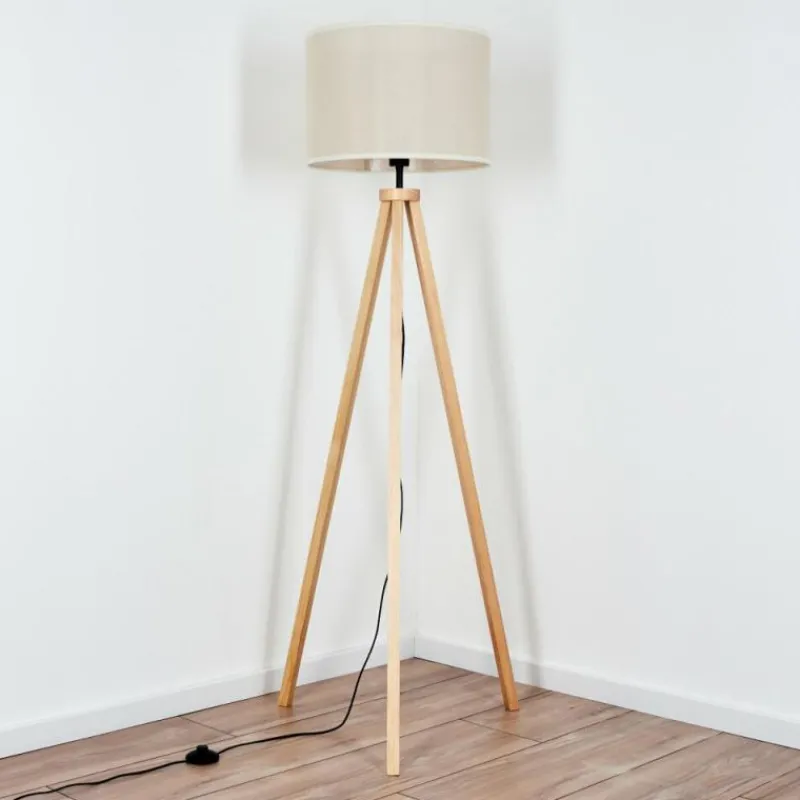 Lampes En Tissu-hofstein Bassagoda Lampadaire Écru, 1 lumière