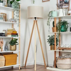 Lampes En Tissu-hofstein Bassagoda Lampadaire Écru, 1 lumière