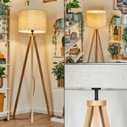 Lampes En Tissu-hofstein Bassagoda Lampadaire Écru, 1 lumière