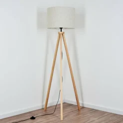 Lampes En Tissu-hofstein Bassagoda Lampadaire Écru, 1 lumière