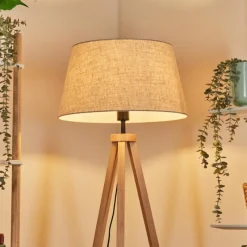 Lampes En Tissu-hofstein Bassagoda Lampadaire Écru, 1 lumière