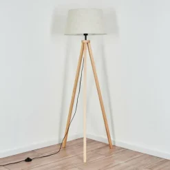 Lampes En Tissu-hofstein Bassagoda Lampadaire Écru, 1 lumière