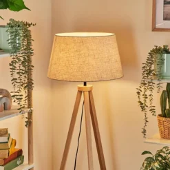 Lampes En Tissu-hofstein Bassagoda Lampadaire Écru, 1 lumière