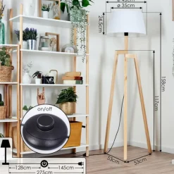 Lampes En Tissu-hofstein Bassagoda Lampadaire Écru, 1 lumière