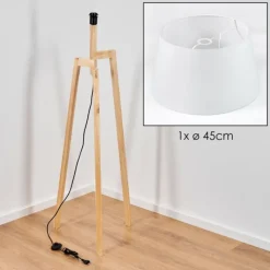 Lampes En Tissu-hofstein Bassagoda Lampadaire Écru, 1 lumière