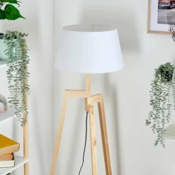 Lampes En Tissu-hofstein Bassagoda Lampadaire Écru, 1 lumière