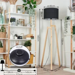 Lampes En Tissu-hofstein Bassagoda Lampadaire Écru, 1 lumière