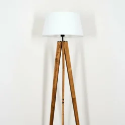 Lampes En Tissu-hofstein Bassagoda Lampadaire Écru, Noir, 1 lumière