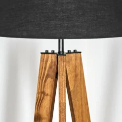 Lampes En Tissu-hofstein Bassagoda Lampadaire Écru, Noir, 1 lumière