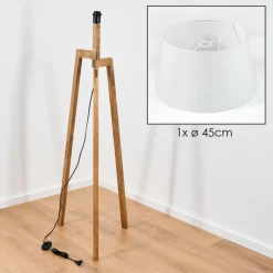 Lampes En Tissu-hofstein Bassagoda Lampadaire Écru, 1 lumière