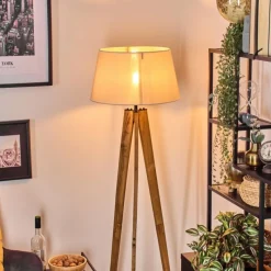 Lampes En Tissu-hofstein Bassagoda Lampadaire Écru, Noir, 1 lumière