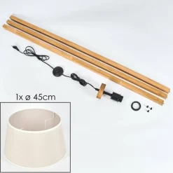 Lampes En Tissu-hofstein Bassagoda Lampadaire Écru, 1 lumière