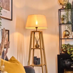 Lampes En Tissu-hofstein Bassagoda Lampadaire Écru, 1 lumière