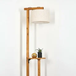 Lampes En Tissu-hofstein Bassagoda Lampadaire Écru, Noir, 1 lumière