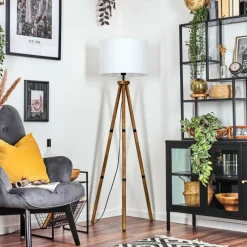 Lampes En Tissu-hofstein Bassagoda Lampadaire Écru, 1 lumière