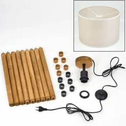 Lampes En Tissu-hofstein Bassagoda Lampadaire Écru, 1 lumière