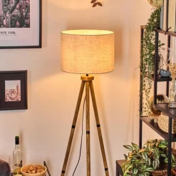 Lampes En Tissu-hofstein Bassagoda Lampadaire Écru, 1 lumière