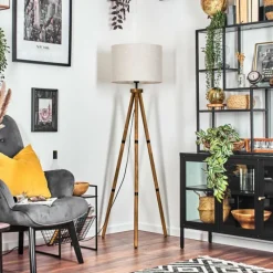 Lampes En Tissu-hofstein Bassagoda Lampadaire Écru, 1 lumière