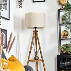 Lampes En Tissu-hofstein Bassagoda Lampadaire Écru, 1 lumière