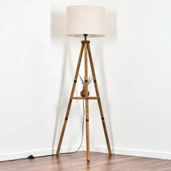 Lampes En Tissu-hofstein Bassagoda Lampadaire Écru, 1 lumière