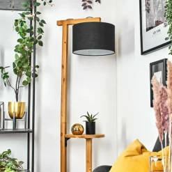 Lampes En Tissu-hofstein Bassagoda Lampadaire Écru, Noir, 1 lumière