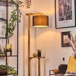 Lampes En Tissu-hofstein Bassagoda Lampadaire Écru, Noir, 1 lumière