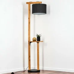 Lampes En Tissu-hofstein Bassagoda Lampadaire Écru, Noir, 1 lumière