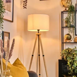 Lampes En Tissu-hofstein Bassagoda Lampadaire Écru, 1 lumière