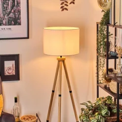 Lampes En Tissu-hofstein Bassagoda Lampadaire Écru, 1 lumière