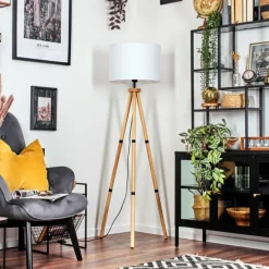 Lampes En Tissu-hofstein Bassagoda Lampadaire Écru, 1 lumière